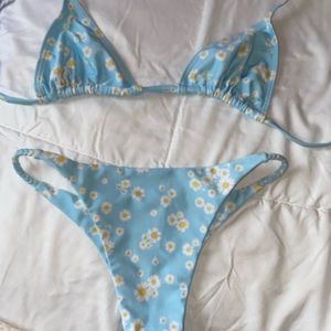 Flower cheeky bikini